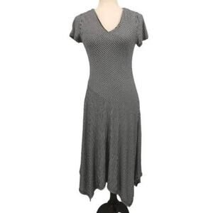 Philosophy Black and White Striped Asymmetrical Dress- Size XS